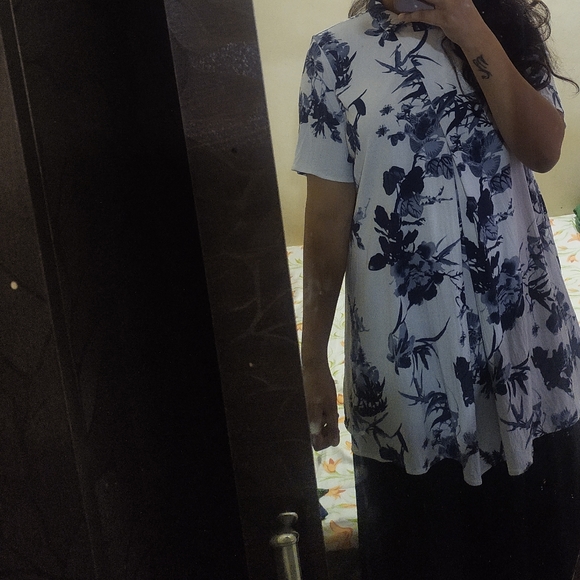 White printed dress / tunic - Picture 8 of 10